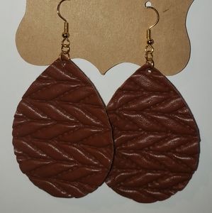 Faux leather earrings